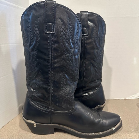 Laredo Men’s Black McComb Western Round Toe Cowboy 10 1/2 D Boots - Picture 1 of 6